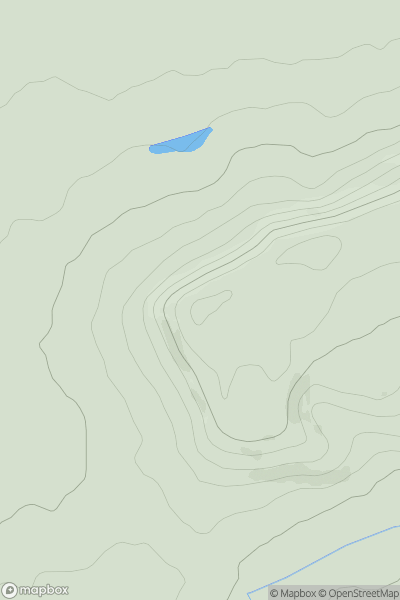 Thumbnail image for Camp Hill [Welsh Borders S] showing contour plot for surrounding peak